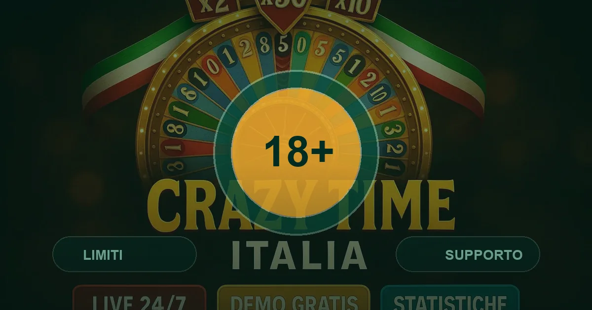 Avvertenza 18+ e gioco responsabile collegata al disclaimer CrazyTimeWheel.it